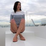 Tan Gladiator Knee-High Lace-Up Sandals